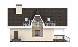 125-001-Л Проект двухэтажного дома мансардный этаж, классический дом из теплоблока Воркута, House Expert