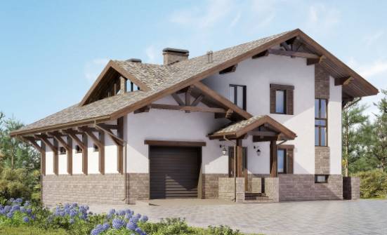 305-002-П Проект трехэтажного дома мансардой, огромный домик из кирпича Усинск | Проекты домов от House Expert