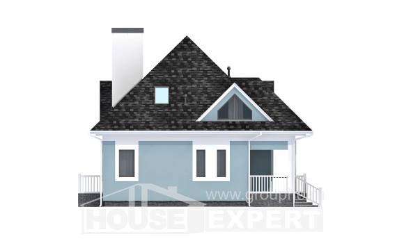 110-001-Л Проект двухэтажного дома с мансардой, недорогой домик из арболита Сосногорск, House Expert