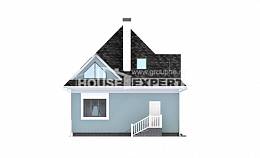 110-001-Л Проект двухэтажного дома мансардой, бюджетный домик из пеноблока Сыктывкар, House Expert