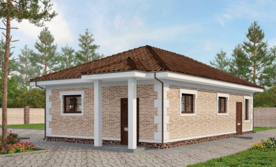 070-005-П Проект гаража из кирпича Усинск | Проекты одноэтажных домов от House Expert