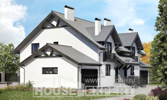290-003-П Проект двухэтажного дома мансардой, просторный дом из керамзитобетонных блоков Воркута, House Expert
