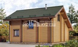 110-005-П Проект двухэтажного дома мансардой, экономичный домик из дерева Ухта, House Expert