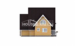 155-008-П Проект двухэтажного дома мансардный этаж, небольшой дом из бревен Емва, House Expert