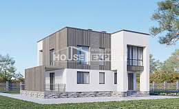 150-017-П Проект двухэтажного дома, классический домик из поризованных блоков Ухта, House Expert