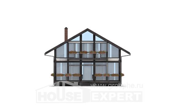 170-007-П Проект двухэтажного дома с мансардой, бюджетный дом из бревен Сосногорск, House Expert