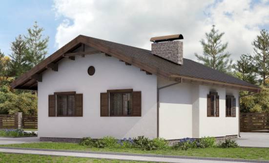 090-002-П Проект одноэтажного дома, доступный домик из кирпича Емва | Проекты домов от House Expert