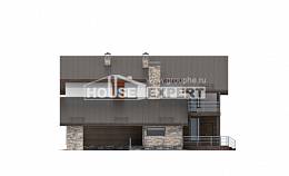 200-010-П Проект двухэтажного дома с мансардным этажом, гараж, современный коттедж из теплоблока Инта, House Expert