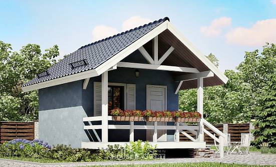 020-001-П Проект одноэтажного дома, красивый домик из бревен Усинск | Проекты домов от House Expert