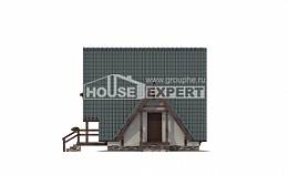 070-003-П Проект двухэтажного дома мансардой, простой домик из бревен Инта, House Expert