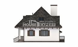 110-002-Л Проект двухэтажного дома мансардой, гараж, простой домик из блока Усинск, House Expert