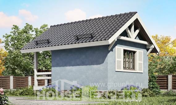 020-001-Л Проект одноэтажного дома, миниатюрный дом из бревен Сыктывкар, House Expert