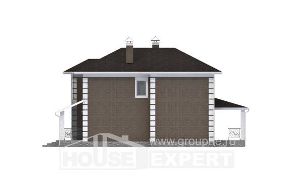 185-002-П Проект двухэтажного дома, скромный дом из твинблока Емва, House Expert