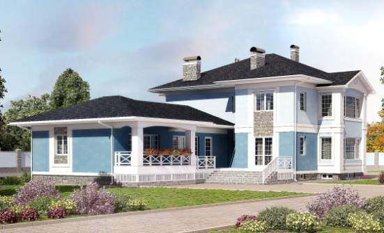 620-001-П Проект трехэтажного дома, гараж, красивый домик из твинблока Сосногорск | Проекты домов от House Expert