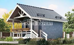 020-001-П Проект одноэтажного дома, простой домик из бревен Сыктывкар, House Expert