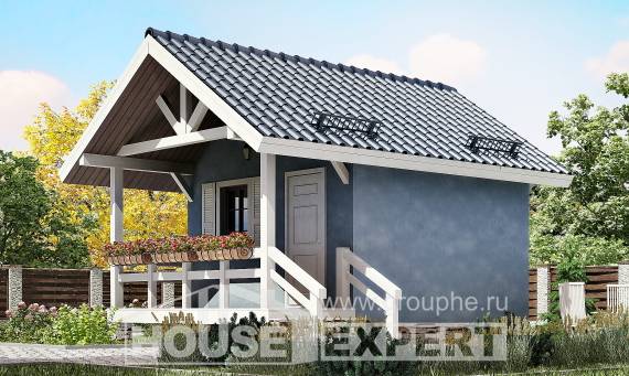 020-001-П Проект одноэтажного дома, простой домик из бревен Сыктывкар, House Expert