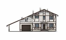 250-002-Л Проект двухэтажного дома мансардой, гараж, уютный коттедж из кирпича Усинск, House Expert