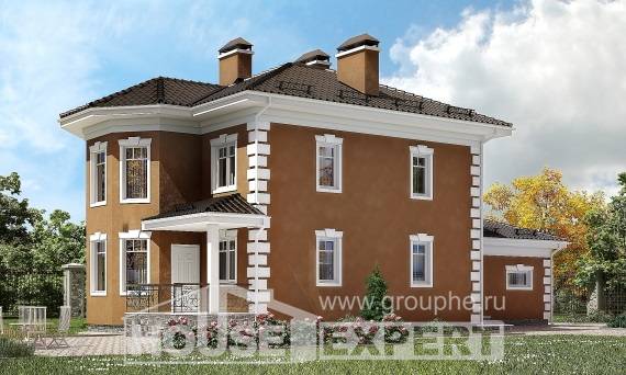 150-006-П Проект двухэтажного дома, гараж, простой домик из арболита Сыктывкар, House Expert
