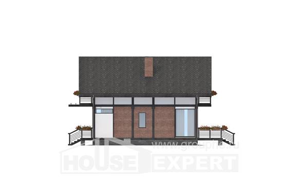 170-007-П Проект двухэтажного дома мансардой, уютный дом из дерева Ухта, House Expert