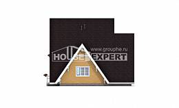 155-008-П Проект двухэтажного дома мансардой, классический домик из бревен Печора, House Expert