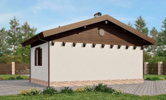 040-003-П Проект бани из поризованных блоков Сыктывкар | Проекты одноэтажных домов от House Expert