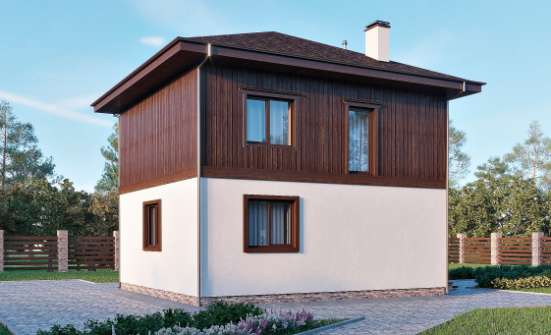 100-006-Л Проект двухэтажного дома, уютный коттедж из газобетона Сосногорск | Проекты домов от House Expert