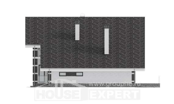 190-008-П Проект двухэтажного дома с мансардным этажом и гаражом, средний загородный дом из блока Инта, House Expert