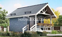 020-001-Л Проект одноэтажного дома, красивый дом из дерева Инта, House Expert