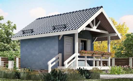 020-001-Л Проект одноэтажного дома, миниатюрный дом из дерева Емва | Проекты домов от House Expert