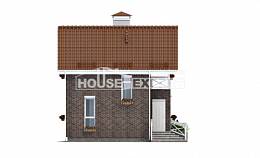 045-001-Л Проект двухэтажного дома мансардный этаж, компактный коттедж из твинблока Сосногорск, House Expert