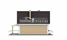 130-004-П Проект двухэтажного дома с мансардой, небольшой домик из твинблока Печора, House Expert